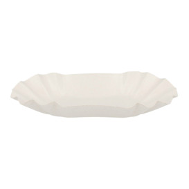 Bandeja de Cartão Oval Plastificada 16,5x10x3,5cm (250 Uds)