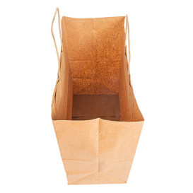 Saco Papel Kraft Marrom Asas 90g 32+16x31cm (50 Uds)