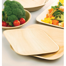 Bandeja oval de folha de palmeira 26x16x2,5cm (25 Unidades)
