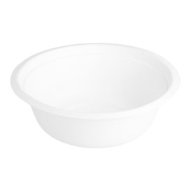 Tigela Bio da cana-de-açúcar Branco 500ml (50 Uds)