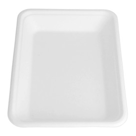Bandeja Bio da cana-de-açúcar Branco 196x147x27mm  (50 Uds)