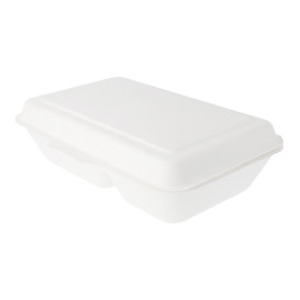 Embalagen Cana-de-açúcar Branco 2C 225x165x64mm (50 Uds)