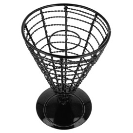 Cesta Apresentaçao de Aço 2 Recipientes Ø128x180mm (6 Uds)