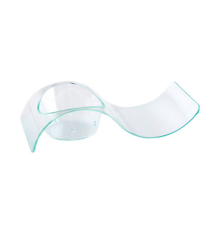 Prato Degustação Water Green Onda 9,5x4,2cm (50 Uds) Prato Degustação Water Green Onda 9,5x4,2cm (50 Uds)