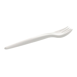 Garfo em Papel Branco 17cm (50 Uds)