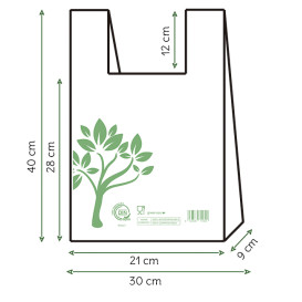Saco com Alça Home Compost “Be Eco!” 30x40cm (100 Uds)