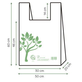 Saco com Alça Home Compost “Be Eco!” 50x60cm (500 Uds)