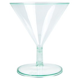 Copo MARTINI o COCKTAIL de Plástico Verde Transp. 65ml (12 Uds)