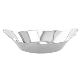 Tigela Degustação de Plástico Oval Prata 30ml 8x2cm (500 Unidades)