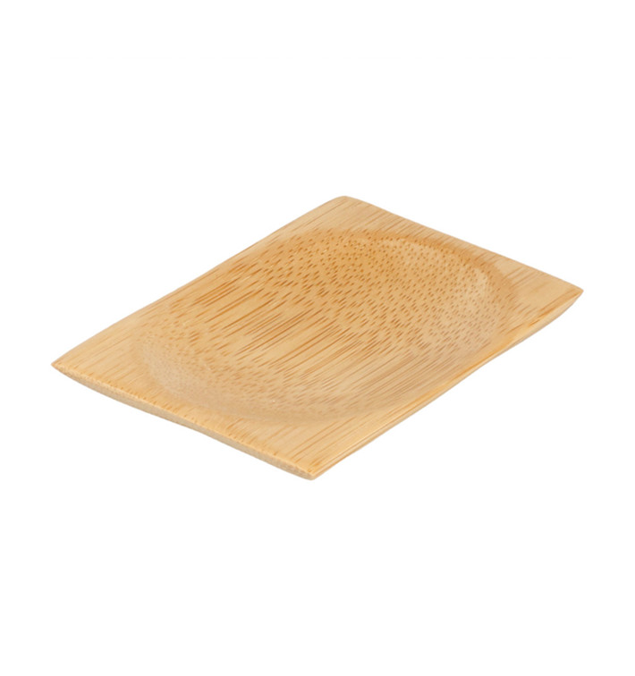 Prato Degustação de Bambu 6x8cm (50 Uds) Prato Degustação de Bambu 6x8cm (50 Uds)