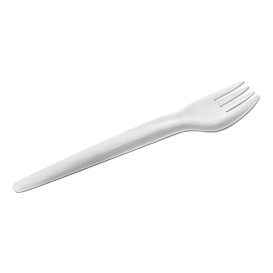 Garfo em Papel Branco 17cm (1.000 Uds)