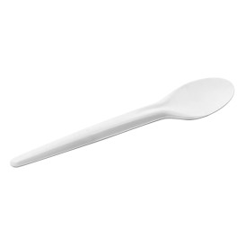 Colher em Papel Branco 17cm (50 Uds)