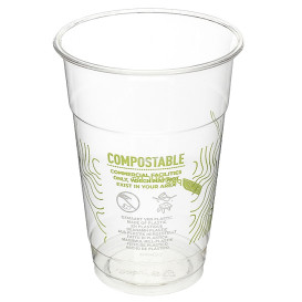 Copo Amido de Milho PLA "Green Stripe" 295ml (50 Uds)