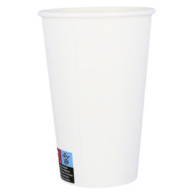 Copo de Cartão ECO 16 Oz/480ml Branco Ø9cm (50 Uds)