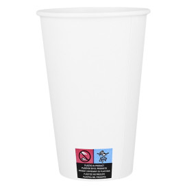Copo de Cartão ECO 16 Oz/480ml Branco Ø9cm (50 Uds)