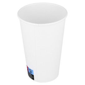 Copo de Cartão ECO 16 Oz/480ml Branco Ø9cm (50 Uds)