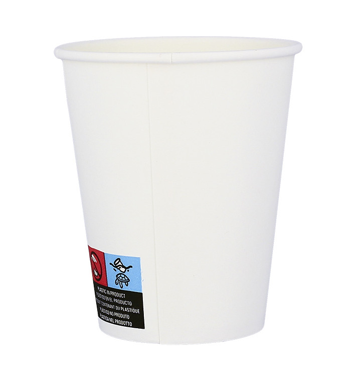 Copo de Cartão ECO 8 Oz/240ml Branco Ø8cm (1.000 Uds) Copo de Cartão ECO 8 Oz/240ml Branco Ø8cm (1.000 Uds)