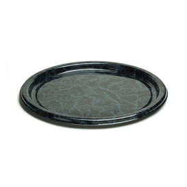 Prato Plastico Redondo Marmore 18cm (250 Uds)
