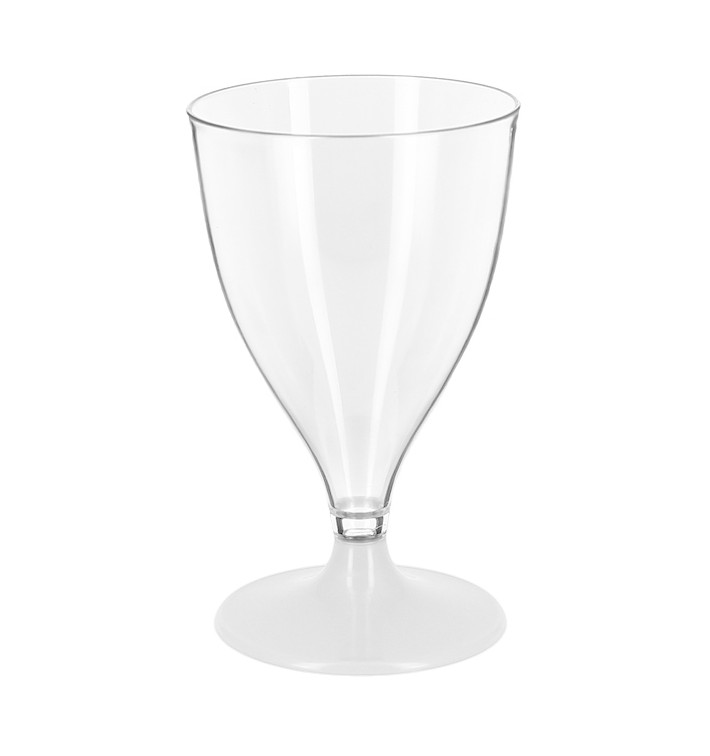 Copo PS Reutilizável Água/Wine White Foot 200ml 2P (6 Uds) Copo PS Reutilizável Água/Wine White Foot 200ml 2P (6 Uds)
