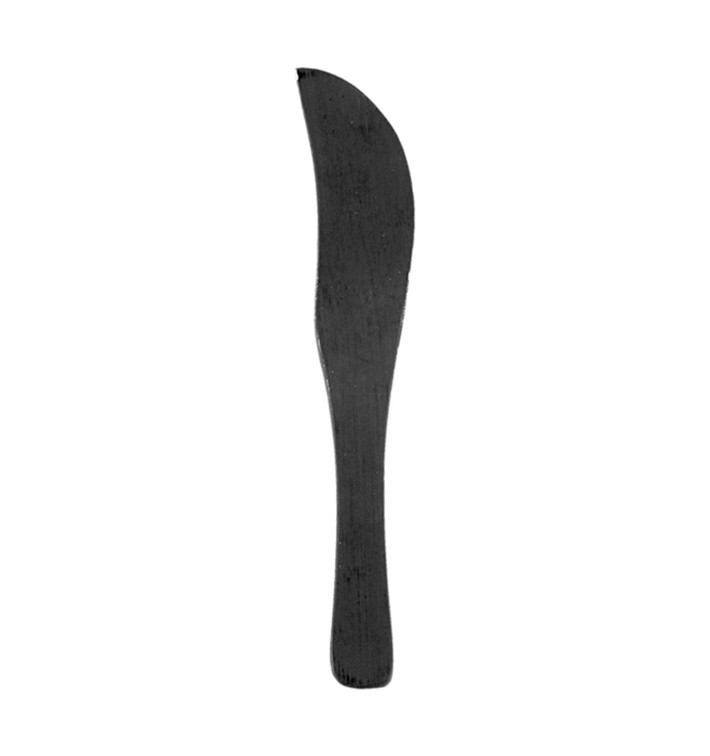 Faca bambu degustação Preto 9cm (50 Unidades) Faca bambu degustação Preto 9cm (50 Unidades)