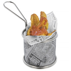 Mini Fritadeira Apresentaçao de Aço 9,3x8,5cm  (1 Ud)