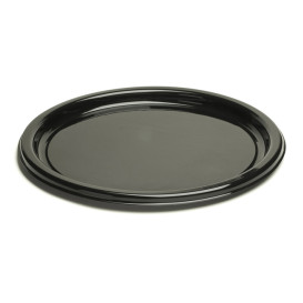 Prato Plastico Redondo Preto 18cm (250 Uds)