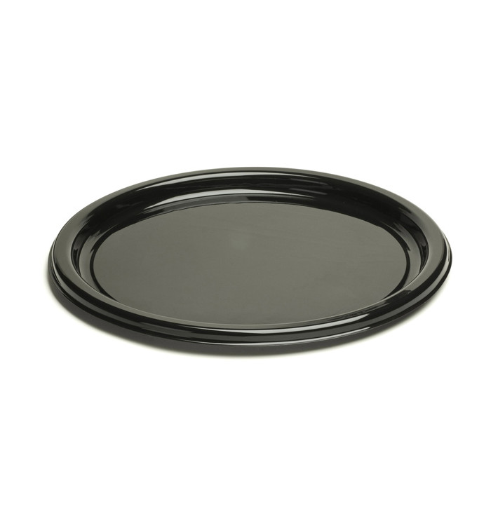 Prato Plastico Redondo Preto 18cm (250 Uds) Prato Plastico Redondo Preto 18cm (250 Uds)