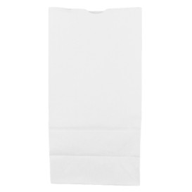 Saco de Papel Sem Asas Kraft Branco 60g/m² 18+11x34cm (25 Uds)