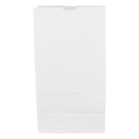 Saco de Papel Sem Asas Kraft Branco 50g/m² 12+8x24cm (1.000 Uds)