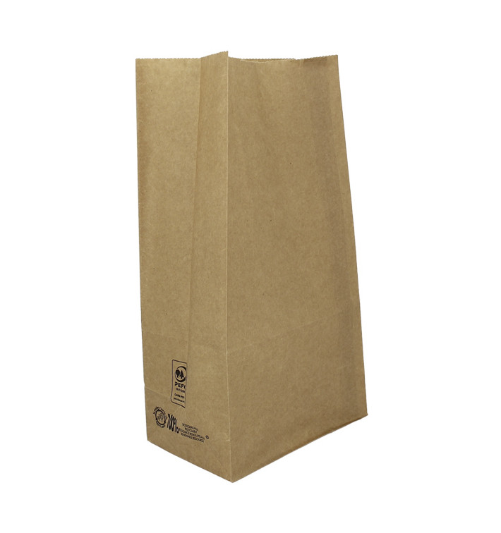 Saco de Papel Sem Asas Kraft Marrom 45g/m² 15+9x28cm (25 Uds) Saco de Papel Sem Asas Kraft Marrom 45g/m² 15+9x28cm (25 Uds)