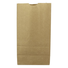 Saco de Papel Sem Asas Kraft Marrom 45g/m² 15+9x28cm (25 Uds)