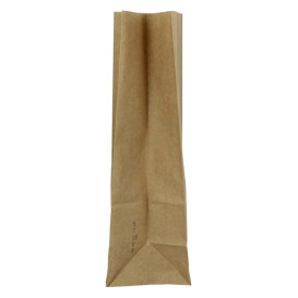 Saco de Papel Sem Asas Kraft Marrom 45g/m² 15+9x28cm (25 Uds)