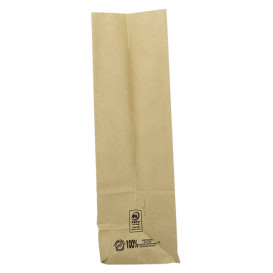 Saco de Papel Sem Asas Kraft 60g/m² 18+11x34cm (25 Unidades)