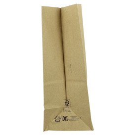 Saco de Papel Sem Asas Kraft 50g/m² 18+12x29cm (25 Uds)