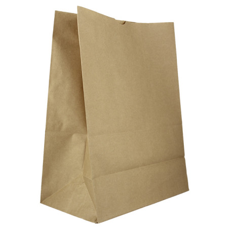Saco de Papel Sem Asas Kraft 75g/m² 30+18x43cm (250 Uds)