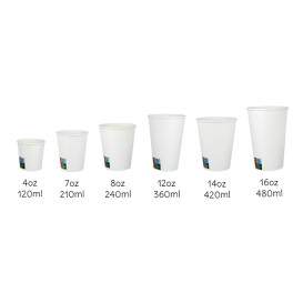 Copo de Cartão ECO 4 Oz/120ml Branco Ø6,2cm (100 Uds)