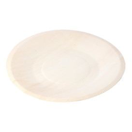 Prato de Madeira Redondo Ø19cm (50 Uds)