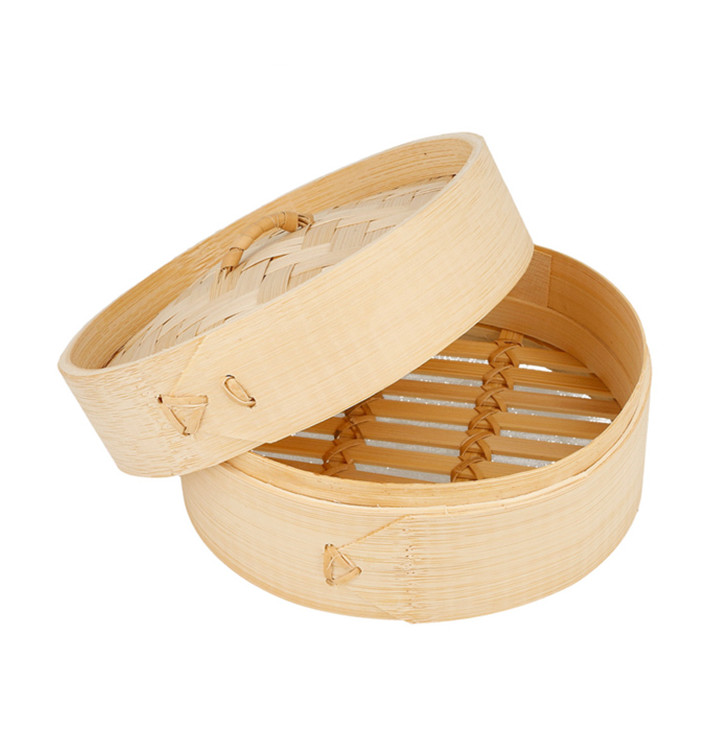 Panela Cozimento a Vapor Bambu com Tampa Ø15x8cm (1 Ud) Panela Cozimento a Vapor Bambu com Tampa Ø15x8cm (1 Ud)