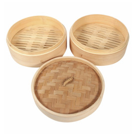 Panela Cozimento a Vapor Bambú "Maxi" Ø20x6cm (32 Uds)