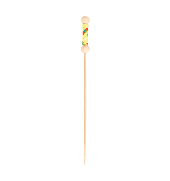 Pick Bambú Decorado Natural 120mm (100 Unidades) Pick Bambú Decorado Natural 120mm (100 Unidades)