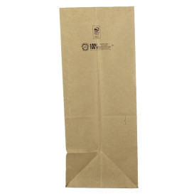 Saco de Papel Sem Asas Kraft 70g/m² 20+16x40cm (25 Uds)