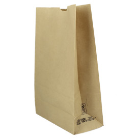 Saco de Papel Sem Asas Kraft 60g/m² 18+11x34cm (25 Unidades)