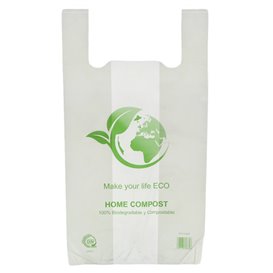 Saco Plastico Alça Bio Home Compost 50x55 cm (100 Uds)