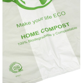 Saco Plastico Alça Bio Home Compost 50x55 cm (100 Uds)