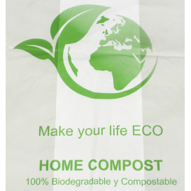 Saco Plastico Alça Bio Home Compost 50x55 cm (100 Uds)