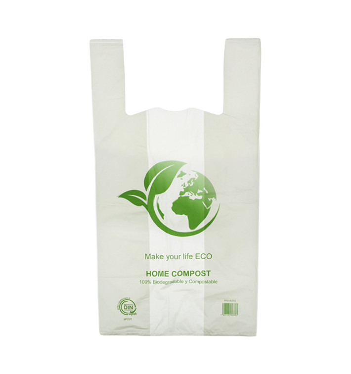 Saco Plastico Alça Bio Home Compost 55x60 cm (100 Uds) Saco Plastico Alça Bio Home Compost 55x60 cm (100 Uds)