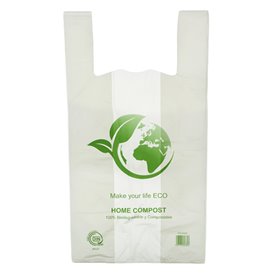 Saco Plastico Alça Bio Home Compost 55x60 cm (500 Uds)