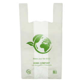 Saco Plastico Alça Bio Home Compost 55x60 cm (500 Uds)