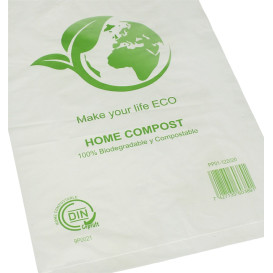 Saco Plastico Asas Vazadas Bio Home Compost 20x33cm (100 Uds)