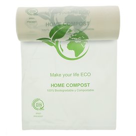 Rolo de Sacos Plasticos sem alças Bio Home Compost 25x37cm (500 Uds)